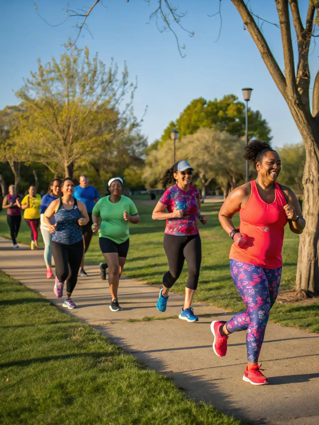 A scenic outdoor shot of participants engaging in a physical activity organized by GYM VOLONTAIRE DE MOUSSAGES, emphasizing the connection with nature.